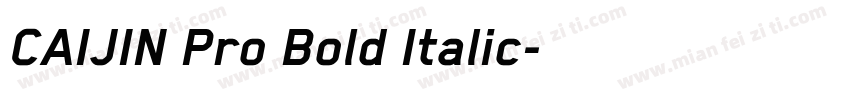 CAIJIN Pro Bold Italic字体转换
